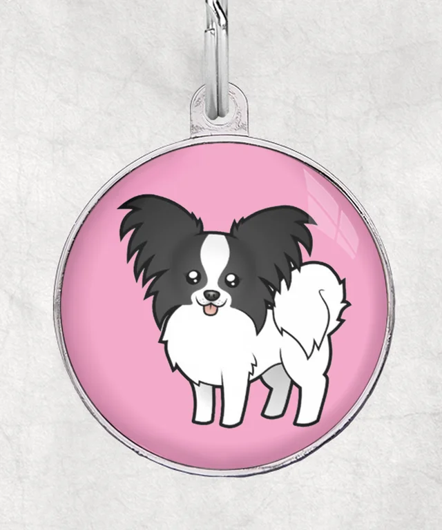 Vlinderhond zwart-wit