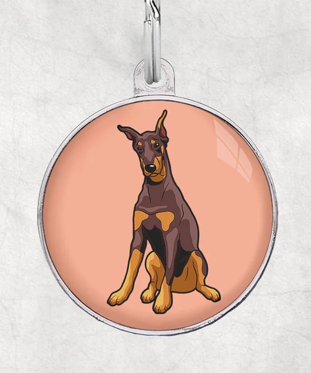Doberman gecoupeerde oren bruin