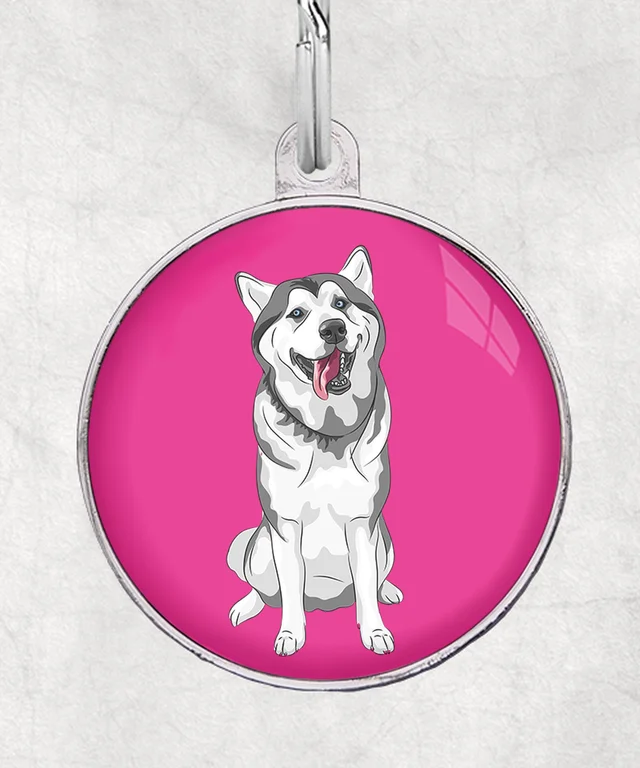 Husky blauwe ogen
