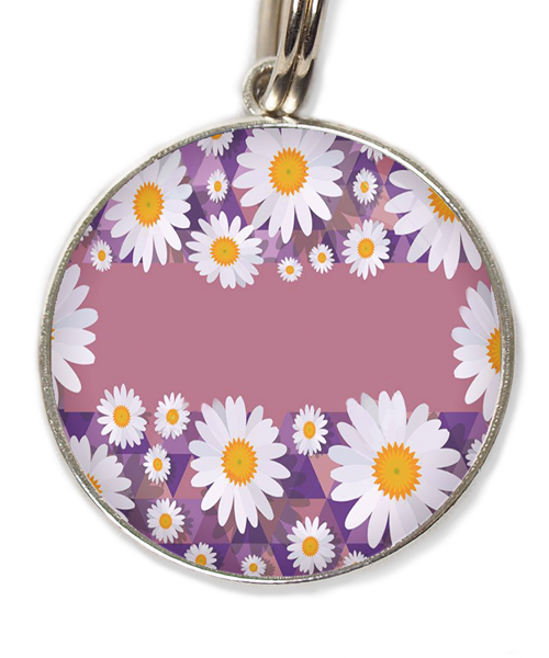 dasies-huisdierpenning-paars