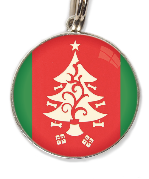 kerstboom-groen-rood-huisdierpenning