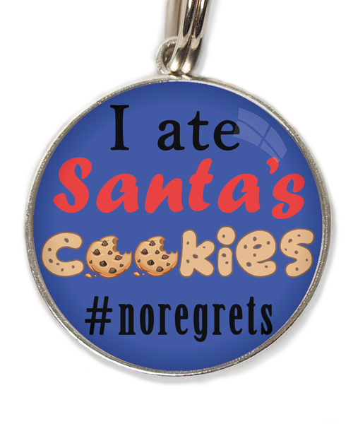 i-ate-santas-cookies-kerst-huisdierpenning-blauw