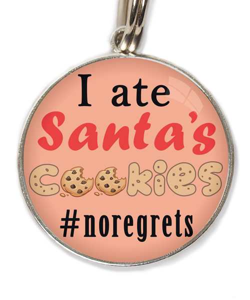 i-ate-santas-cookies-kerst-huisdierpenning-peach