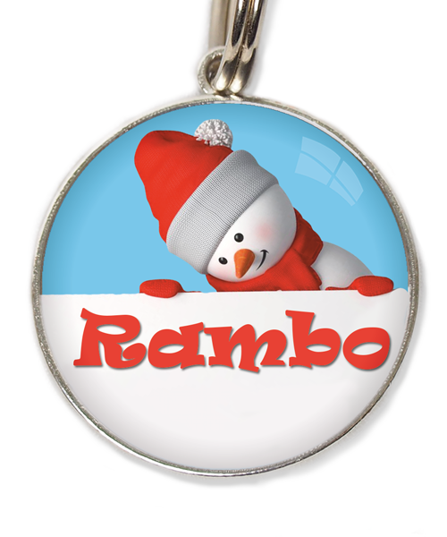 sneeuwman-met-naam-kerst-huisdierpenning-lichtblauw