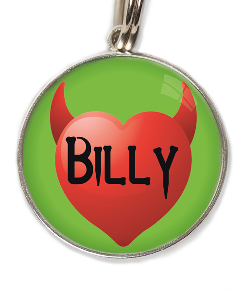 little-devil-heart-met-naam-huisdierpenning-groen