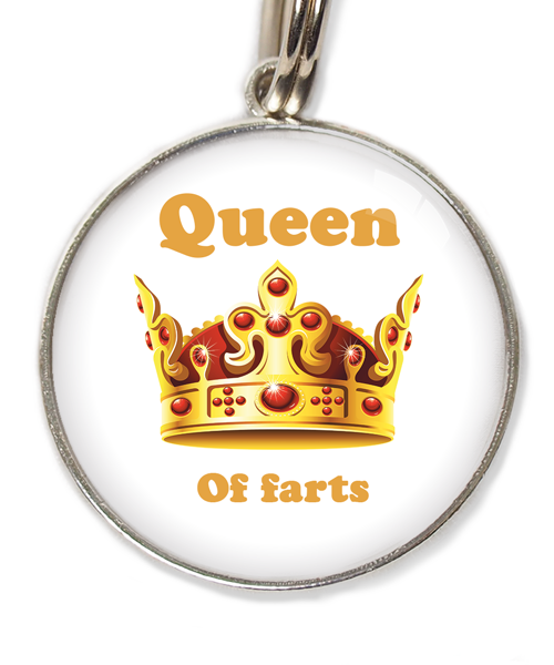 queen-of-farts-huisdierpenning-wit