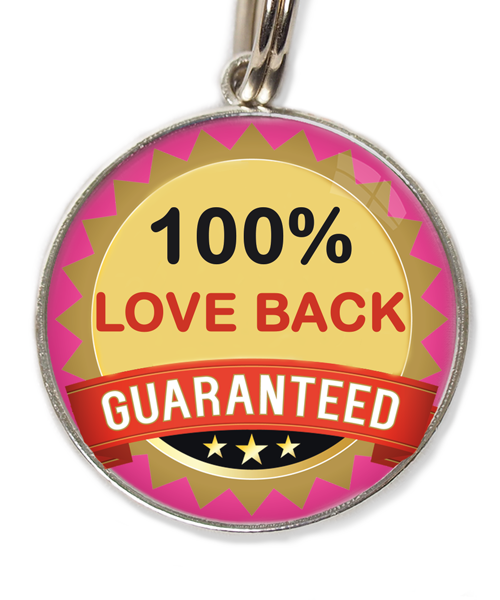 100-procent-love-back-guaranteed-huisdierpenning-fushia