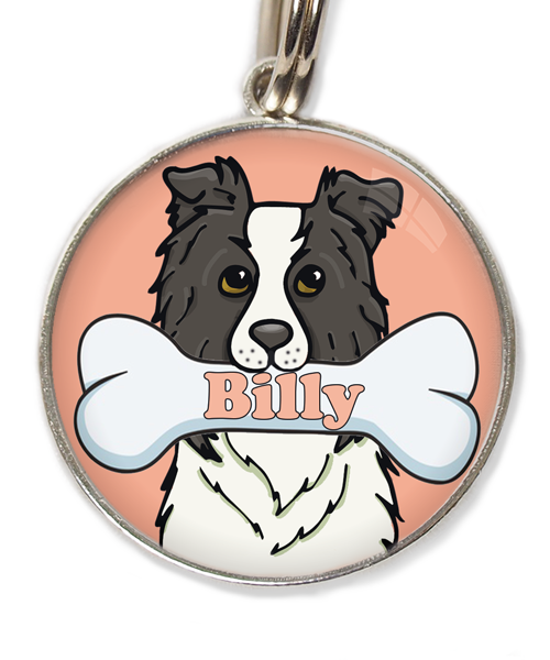 bordercollie-blauw-met-naam-huisdierpenning-peach