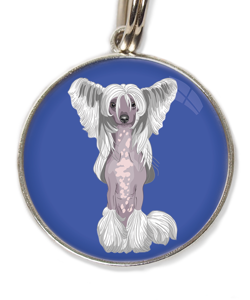 chinese-crested-wit-huisdierpenning-blauw
