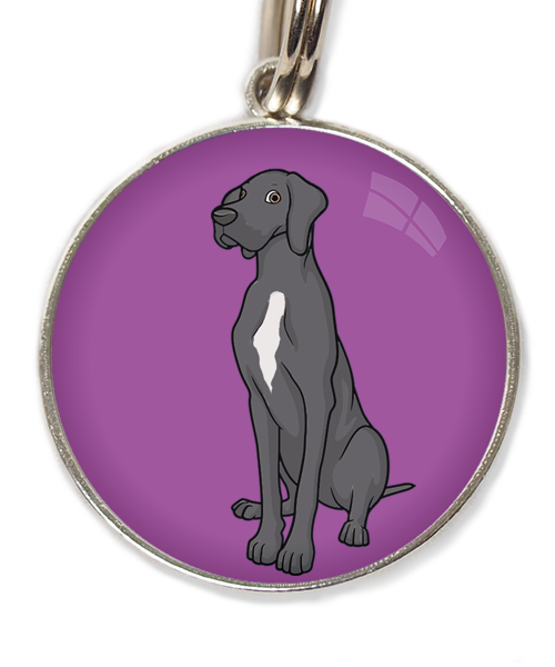 deense-dog-donker-grijs-witte-vlek-huisdierpenning-lilla