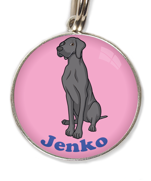 donker-grijs-deense-dog-met-naam-los-huisdierpenning-lichtroos