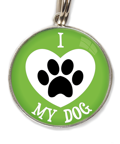 i-love-my-dog-huisdierpenning-groen