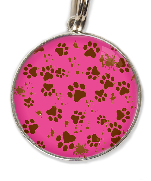 mud-paws-huisdierpenning-fushia