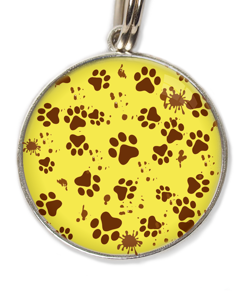 mud-paws-huisdierpenning-geel