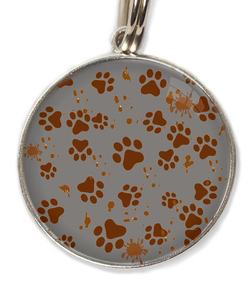 mud-paws-huisdierpenning-lichtgrijs