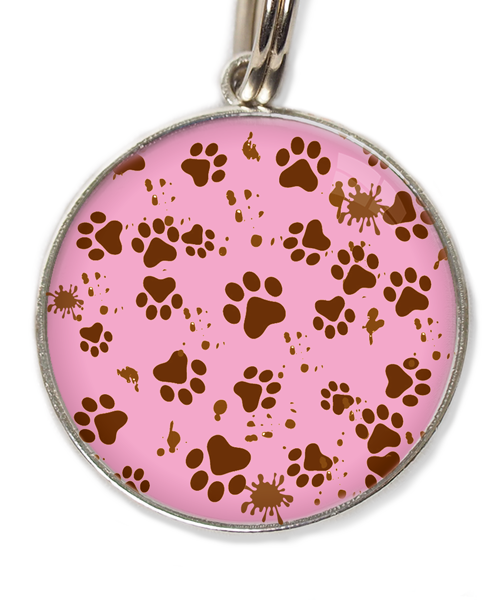 mud-paws-huisdierpenning-lichtroze