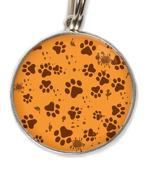 mud-paws-huisdierpenning-oranje