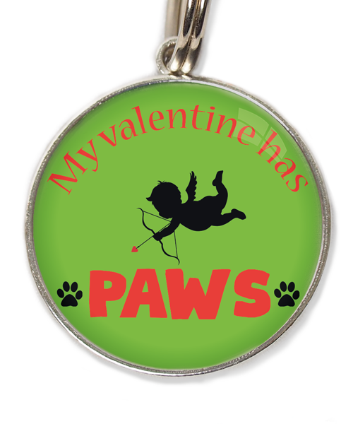 my-valentine-has-paws-huisdierpenning-groen