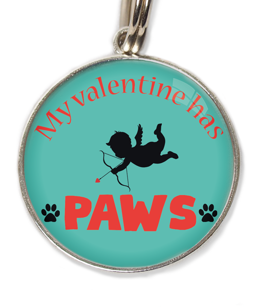 my-valentine-has-paws-huisdierpenning-turquoise