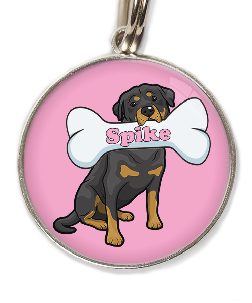 rottweiler-met-naam-been-huisdierpenning-lichtroos