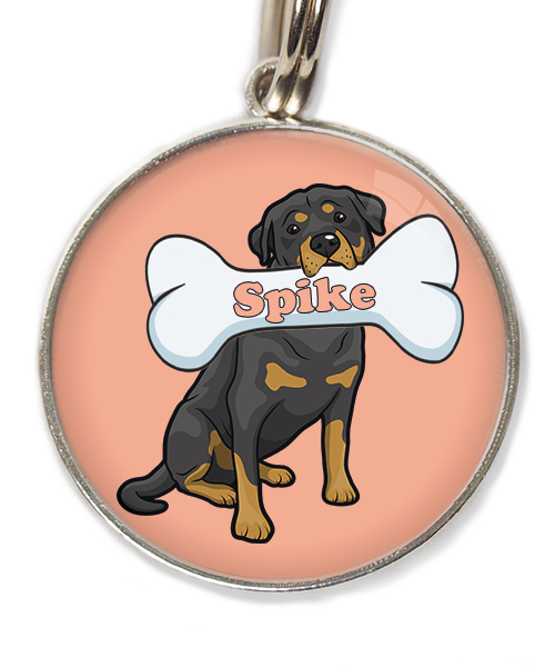 rottweiler-met-naam-been-huisdierpenning-peach