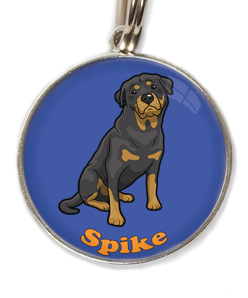 rottweiler-met-naam-los-huisdierpenning-blauw