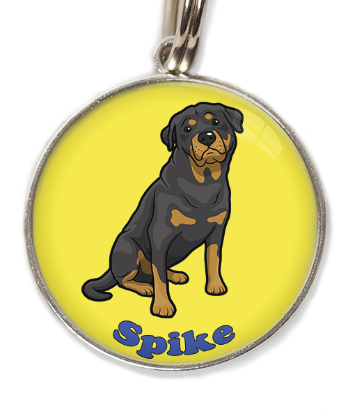 rottweiler-met-naam-los-huisdierpenning-geel