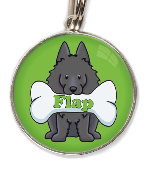 schipperke-met-naam-been-huisdierpenning-groen