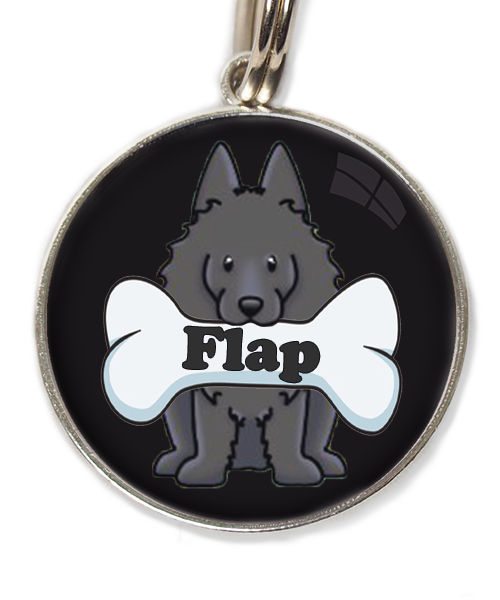 schipperke-met-naam-been-huisdierpenning-zwart