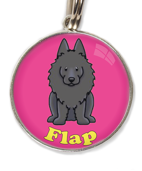 schipperke-met-naam-los-huisdierpenning-fushia