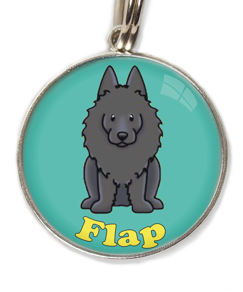 schipperke-met-naam-los-huisdierpenning-turquoise