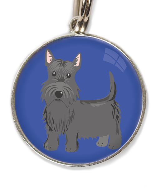 schotse-terrier-huisdierpenning-blauw