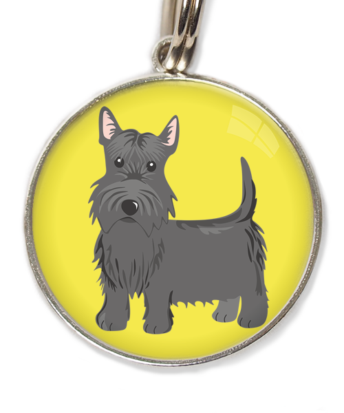 schotse-terrier-huisdierpenning-geel