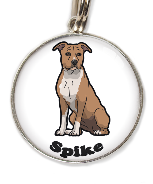 stafford-bruin-wit-met-naam-los-huisdierpenning-wit