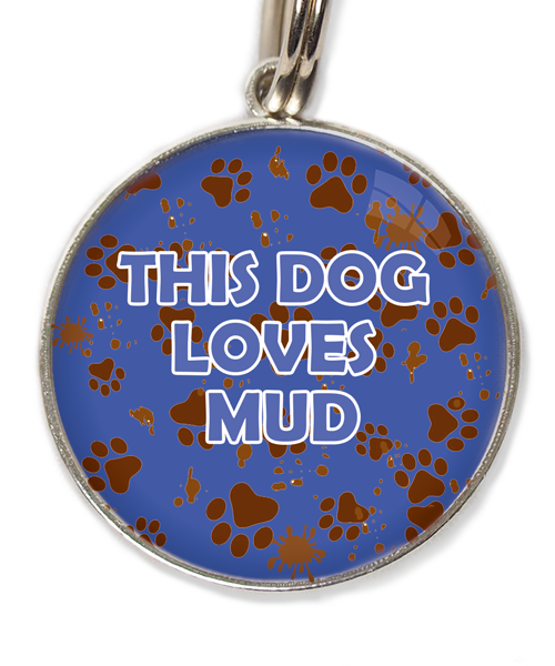 this-dog-loves-mud-huisdierpenning-blauw
