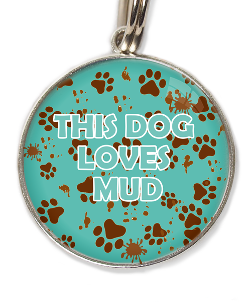 this-dog-loves-mud-huisdierpenning-turquoise