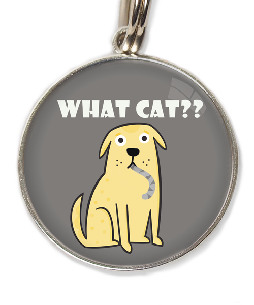 what-cat-huisdierpenning-lichtgrijs