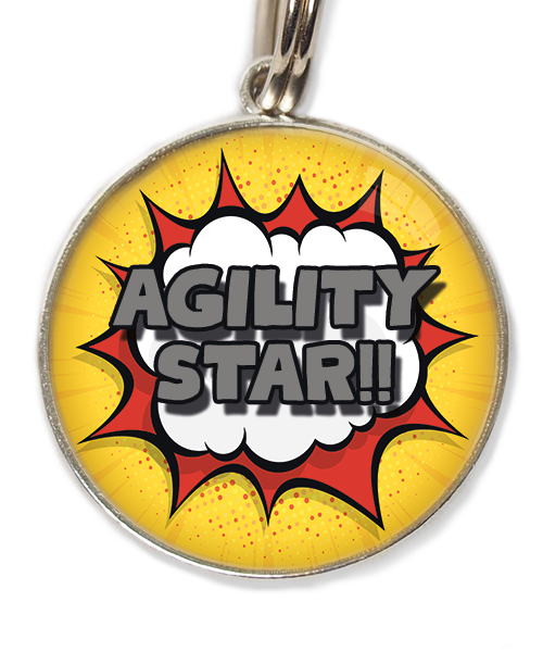 agility-star-huisdierpenning-lichtgrijs