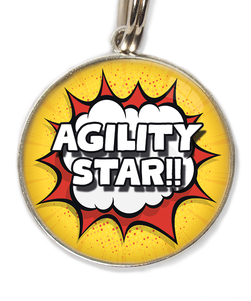 agility-star-huisdierpenning-wit
