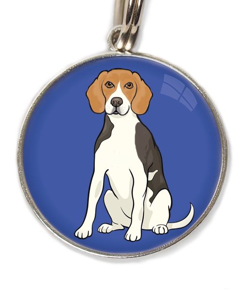 beagle-huisdierpenning-blauw