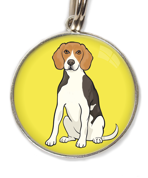 beagle-huisdierpenning-geel