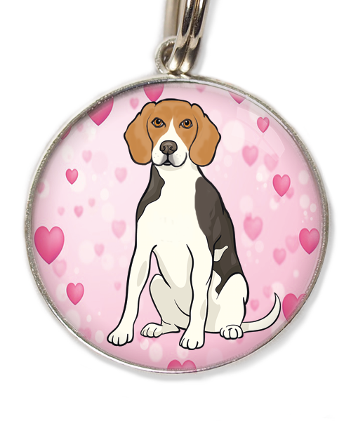 beagle-huisdierpenning-hartjes