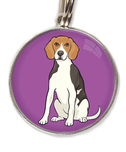 beagle-huisdierpenning-lilla