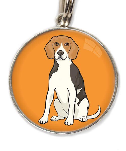 beagle-huisdierpenning-oranje