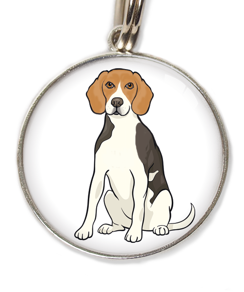 beagle-huisdierpenning-wit