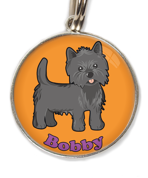 cairn-terrier-met-naam-los-huisdierpenning-oranje