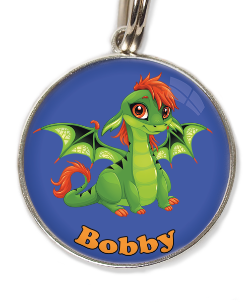 cute-green-dragon-met-naam-los-huisdierpenning-blauw