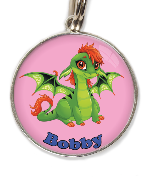 cute-green-dragon-met-naam-los-huisdierpenning-lichtroos