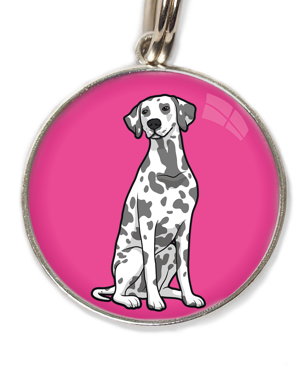 dalmatier-huisdierpenning-fushia