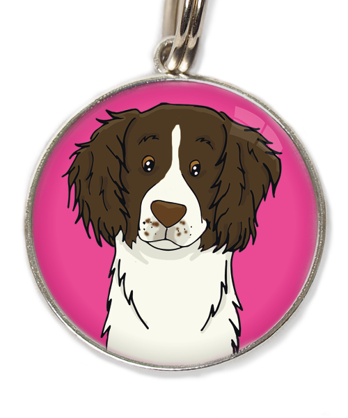 drentse-patrijshond-huisdierpenning-fushia